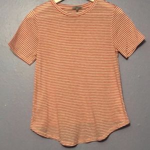 striped t-shirt with rounded edge